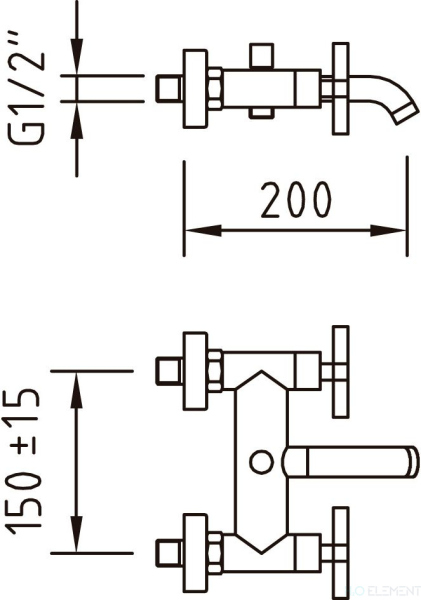 Смеситель Clever Morea 97883 для ванны и душа