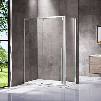 Душевой уголок Vincea Lugano VSR-1L1013CL-1, 1300*1000, хром, стекло прозрачное