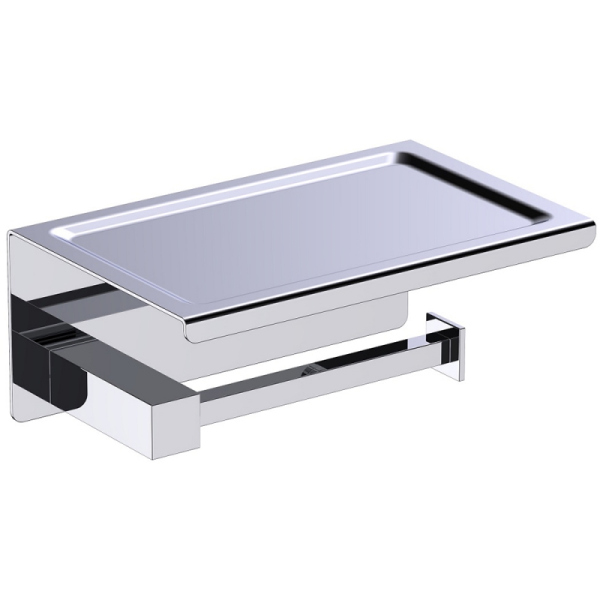 Бумагодержатель с полкой для телефона Timo Selene (10044/00) хром