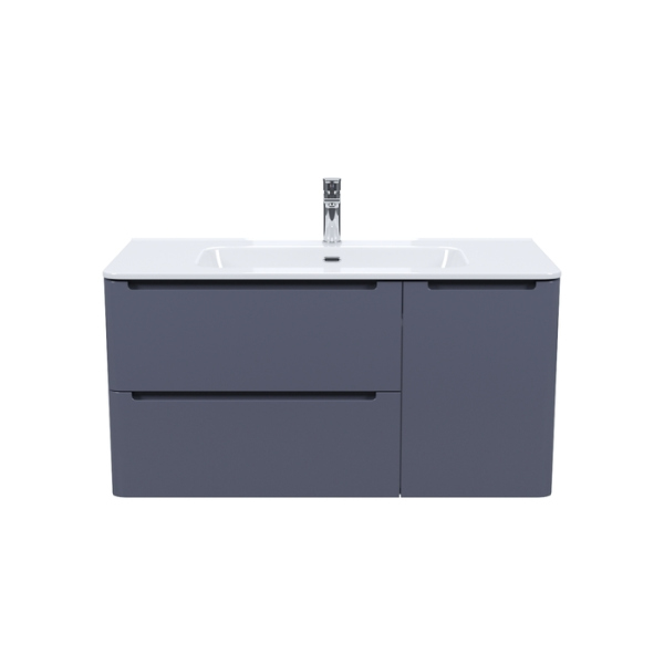 Тумба с раковиной, подвесная, 100 см, темно-серый, Edifice, IDDIS (EDI10D0i95K)