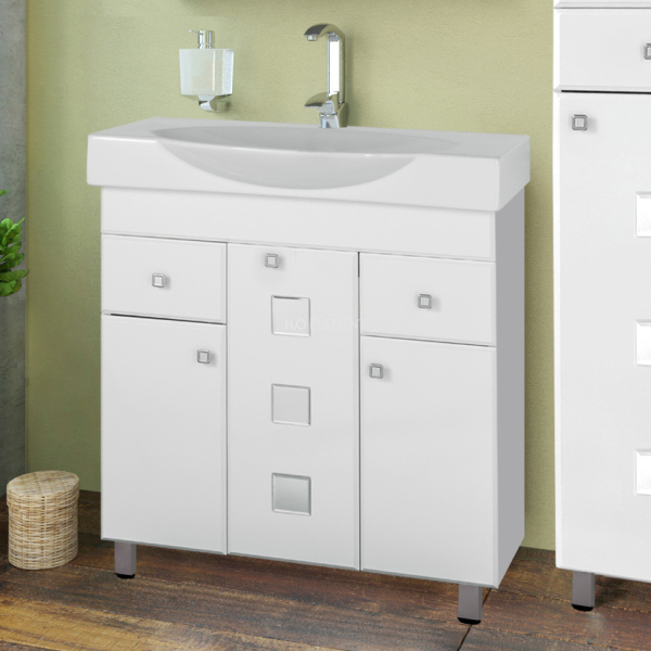 Тумба для комплекта Style Line Крокус 75 белая