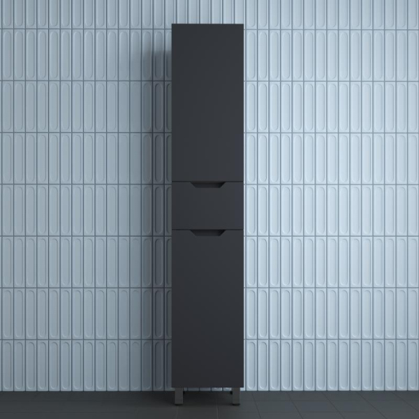 Пенал "Остин" 360 см напольный 1 ящик графит эмаль PLUS, ЛС-00002412