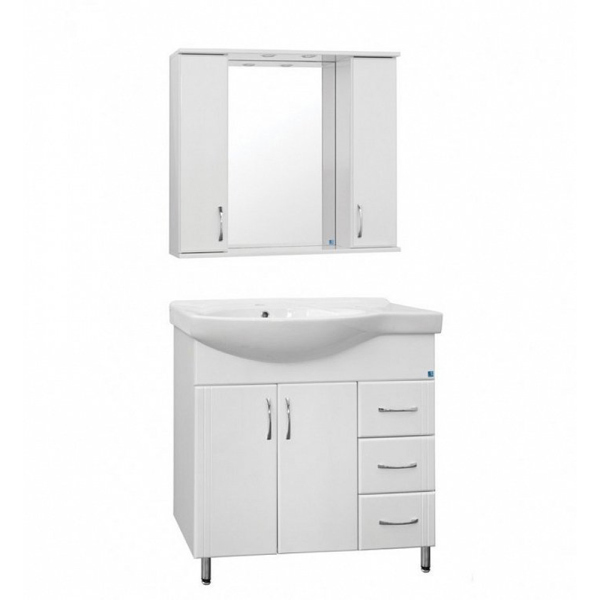 Тумба для комплекта Style Line Эко Стандарт №25 82 белая, правая