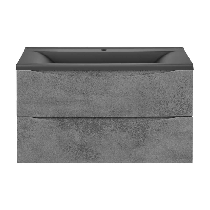 Тумба с раковиной Vincea Mia 900 подвесная, 2 выкатных ящика soft close, Beton, VMC-2MA900BT+VCB-3M900G