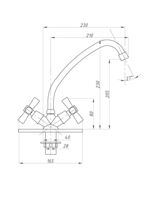 Смеситель для кухни FAUZT (FZs-223-18)