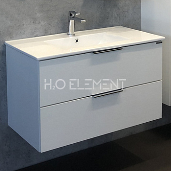 Тумба-умывальник Comforty Бруклин 90 белая сосна с раковиной COMFORTY 90E