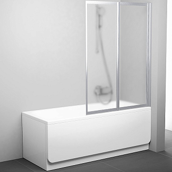 Шторка на ванну Ravak VS2 105 Grape, профиль сатин