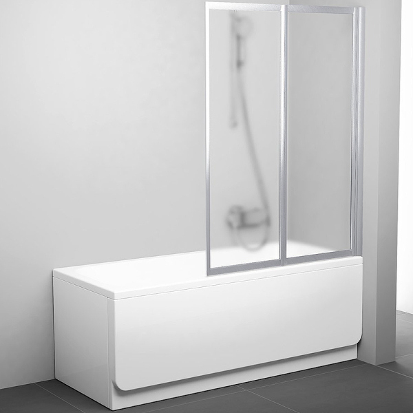 Шторка на ванну Ravak VS2 105 Grape, профиль сатин