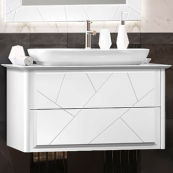 Тумба без раковины Opadiris Луиджи 90 подвесная, белый матовый, 00-00005939