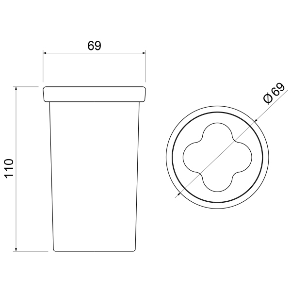 Стакан настольный для зубных щеток Timo Saona золото матовое (13233/17)
