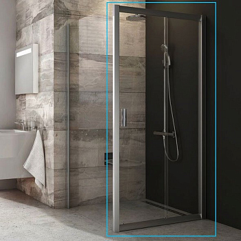 BLRV2K-90 дверь для комбинации с дверью  блестящий + стекло Транспарент