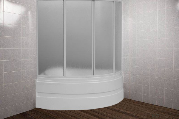 Шторка на ванну Bas Алегра 4 ств., пластик