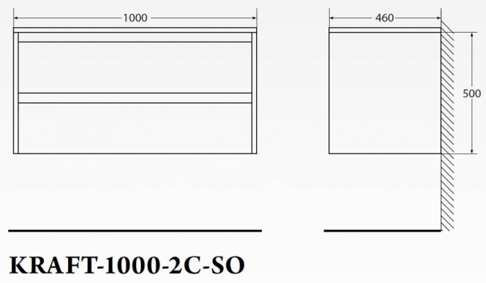 Тумба для комплекта BelBagno Kraft 100 pietra bianco