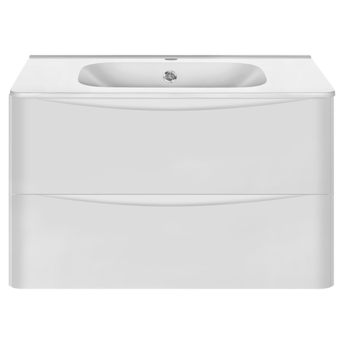 Тумба с раковиной Vincea Paola 800 подвесная, 2 выкатных ящика soft close, G.White, VMC-2P800GW+VCB-2VP800W