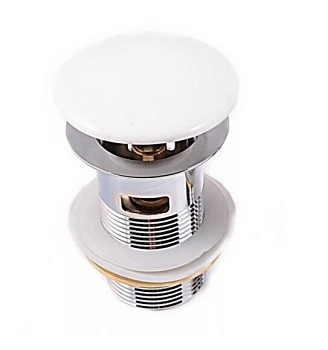 Донный клапан для раковины Cezares CZR-SAT7-Bi белый