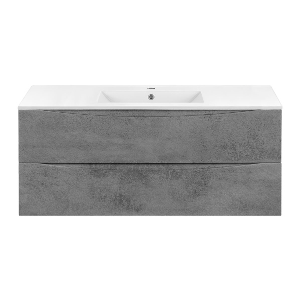 Тумба с раковиной Vincea Mia 1200 подвесная, 2 выкатных ящика soft close, Beton, VMC-2MC120BT+VBS-13120
