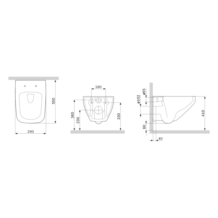 Унитаз подвесной AM.PM Inspire V2.0 C50A1700SC безободковый
