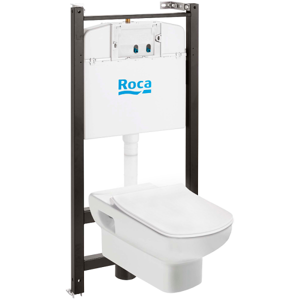 Комплект унитаза с инсталляцией Roca Dama Senso 893104680 с сиденьем Микролифт