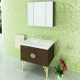 Тумба-умывальник Comforty "Римини-80" венге с раковиной Comforty XD-S80 (без ножек)