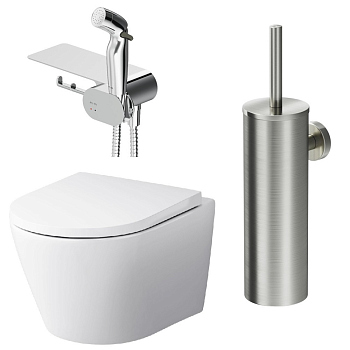 Набор подвесной унитаз с гигиеническим душем AM.PM Sense, CK74H0403W