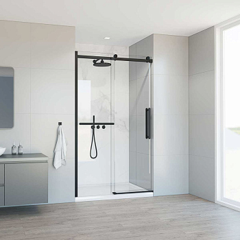 Душевая дверь Vincea Como Soft VDS-1CS120CLB, 1200, черный, стекло прозрачное