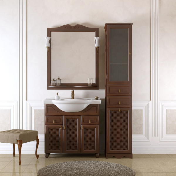 Тумба с раковиной Opadiris Тибет 70 с декоративной решеткой, нагал (Дрея 75)