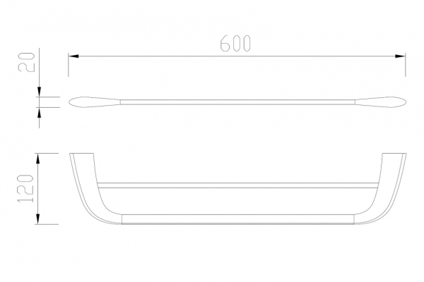 Полотенцедержатель двойной ABBER Nord AA1553 хром