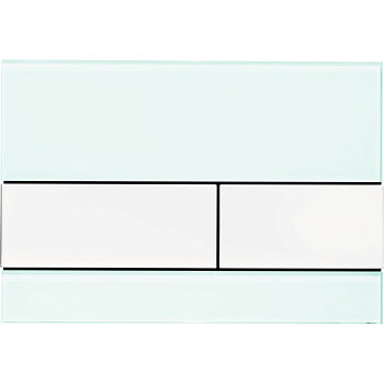 Кнопка смыва Tece Square 9240803 зеленое стекло, кнопка белая