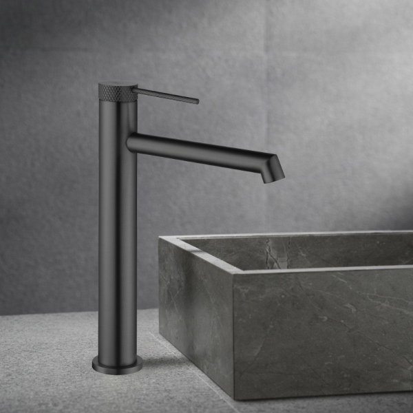 Смеситель для раковины Vincea VBF-2RM2GM однорычажный, вороненая сталь