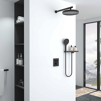 Душевой комплект Vincea Inspire VSFW-3I21MT2RMB встраиваемый, термостатический, черный