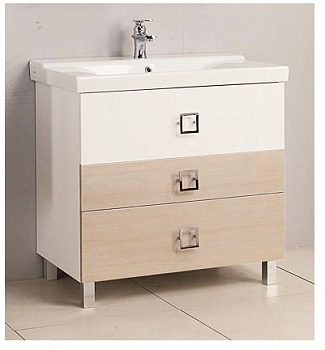 Тумба под раковину Акватон Стамбул 1A145901ST590, цвет Белый, сосна ларедо