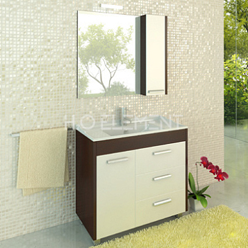 Тумба-умывальник Comforty "Барселона-90" венге с раковиной Comforty XD-F90