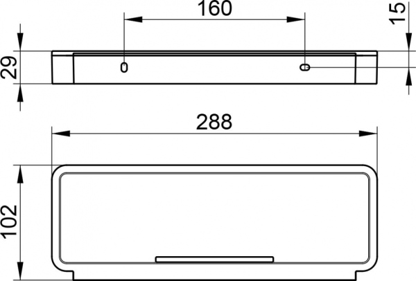 Полка Keuco Plan 14958 хром, серая