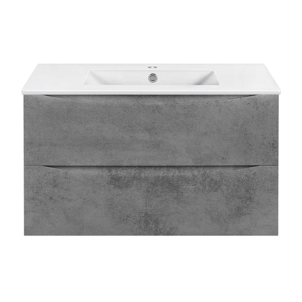 Тумба с раковиной Vincea Mia Slim 900 подвесная, Beton, VMC-2MC900S1BT+VBS-13990S1