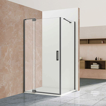 Душевой уголок Vincea Extra VSR-1E809090CLGM 800/900*900, вороненая сталь, стекло прозрачное