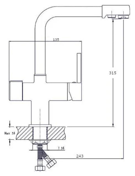 Смеситель для кухонной мойки с фильтром RUSH (MS9035-33)