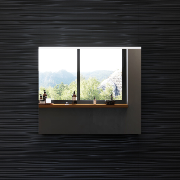 Зеркало-шкаф AM.PM Spirit 80 с подсветкой, белый глянец