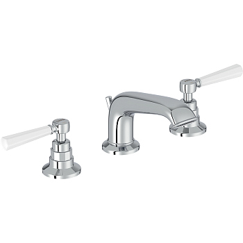 E24305-CP CLEO 1889 смеситель для раковины на 3 отвертия, ручка рычаг