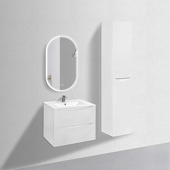 Тумба без раковины Vincea Mia 700 подвесная, 2 выкатных ящика soft close, G.White, VMC-2MC700GW