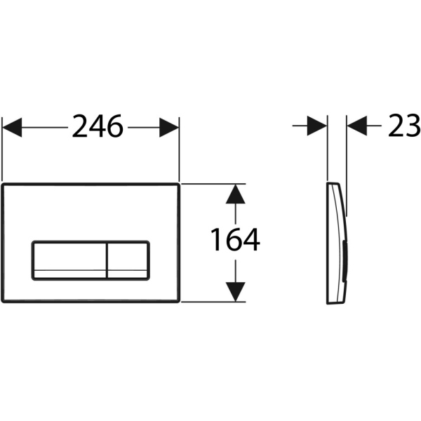 115.119.11.1 Смывная клавиша Geberit Delta50, для двойного смыва: Альпийский белый