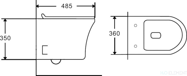 Унитаз подвесной 1 Orange C01-100W безободковый, с микролифтом