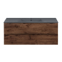 Тумба с раковиной Vincea Mia 1200 подвесная, 2 выкатных ящика soft close, R.Wood, VMC-2MC120RW+VBS-13122