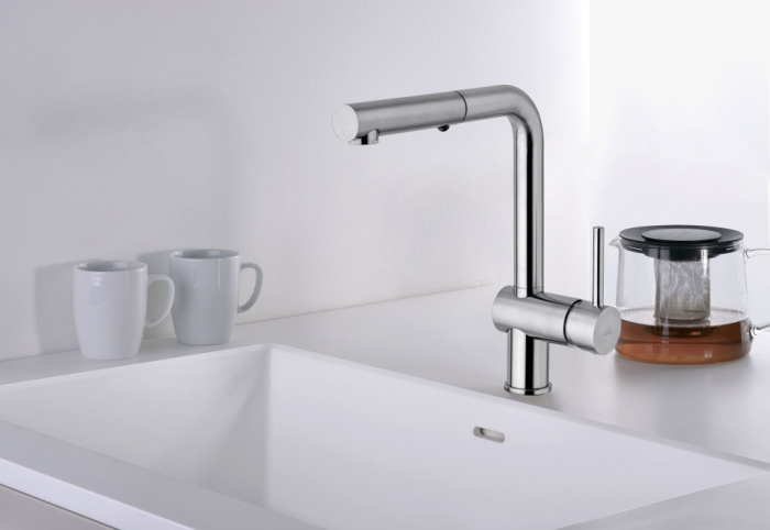 Смеситель Paffoni Light LIG285CR-MET для кухонной мойки