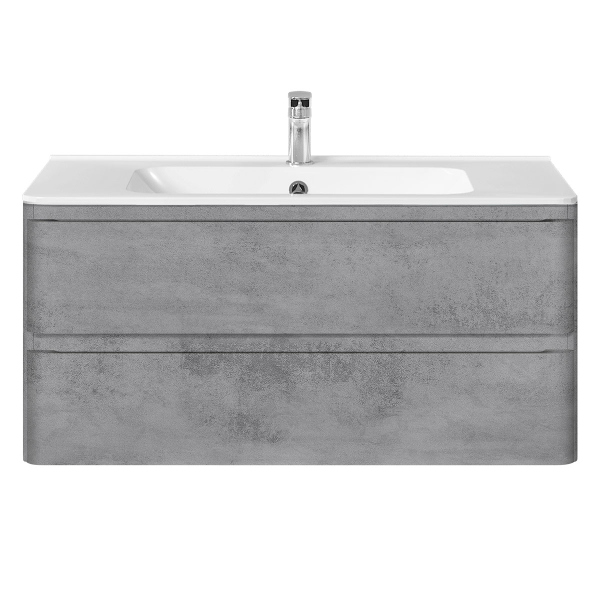 Тумба без раковины Vincea Vico 1000 подвесная, 2 выкатных ящика soft close, Beton, VMC-2V100BT