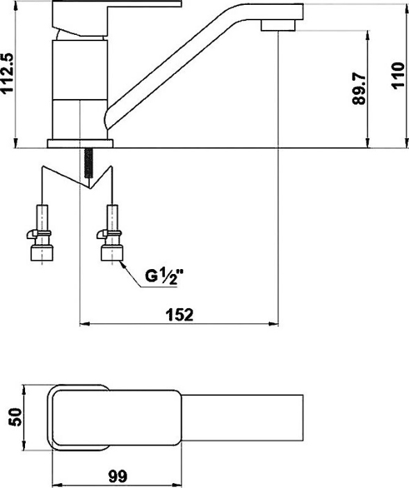 Смеситель Timo Selene 2061-15F для кухонной мойки