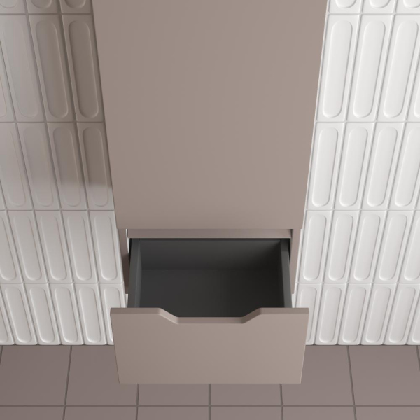 Пенал "Остин" 360 см подвесной 1 ящик тауп темный эмаль PLUS, ЛС-00002418