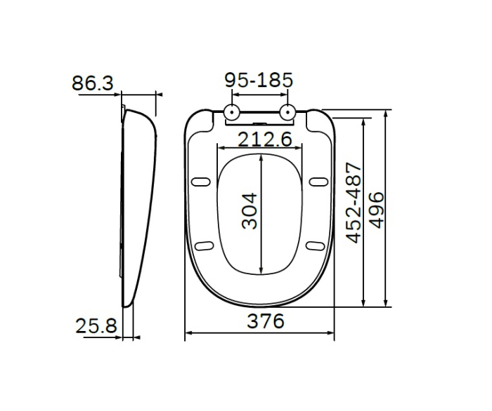 Крышка-сиденье AM.PM Sensation C307851WH с микролифтом