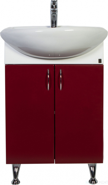 Тумба с раковиной 1 Orange Кларис 55 бордовая