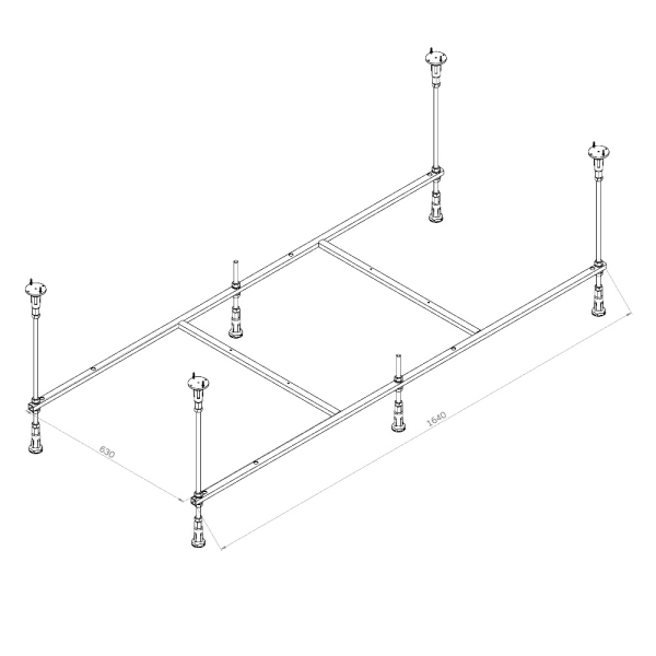 Каркас для ванны AM.PM X-Joy, W94A-170-075W-R