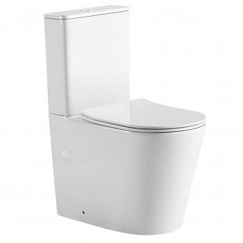Унитаз ABBER Bequem AC1112T компакт белый, безободковый, смыв торнадо